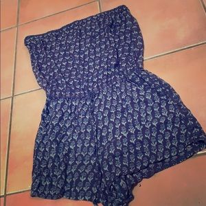 Cute blue romper (strapless)